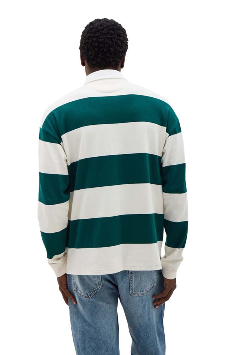 Richer Poorer The Rugby Polo, Alternate, color, Rainforest Bone Stripe
