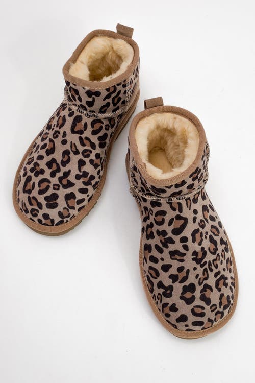 Forever & Always Shoes Zaz Leather Boot In Animal Print