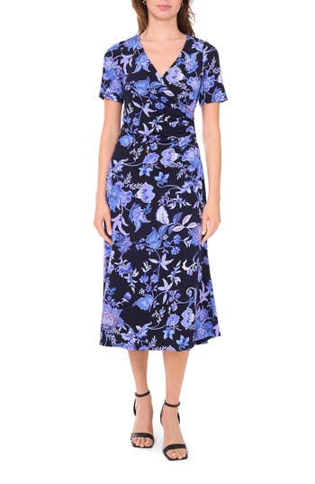 Halogen ® Ruched Midi Dress In Multi