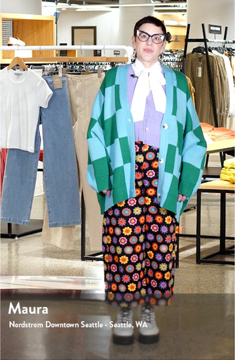 Love You Oversize Checkerboard Cardigan, sales video thumbnail