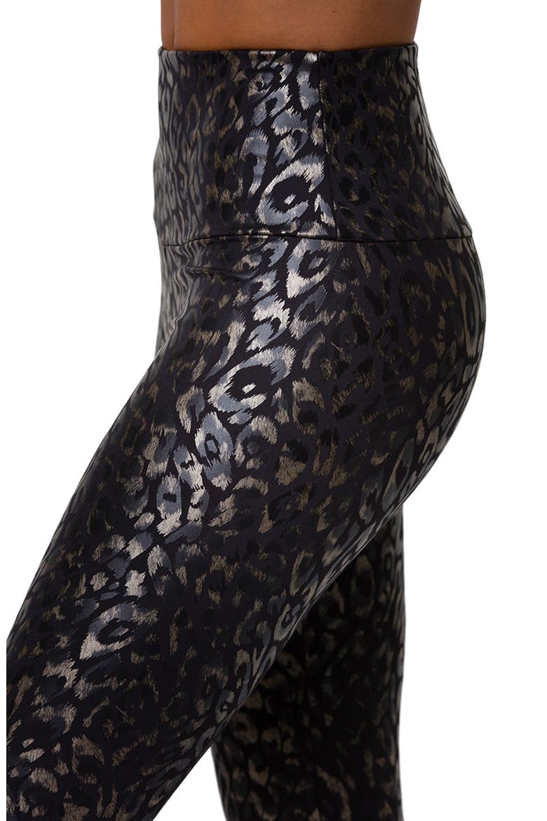 Animal Foil High Waist Leggings, Alternate, color, MERCURY