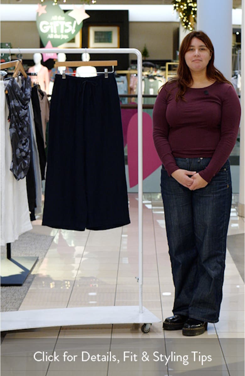 Wide Leg Crop Linen Pants, sales video thumbnail