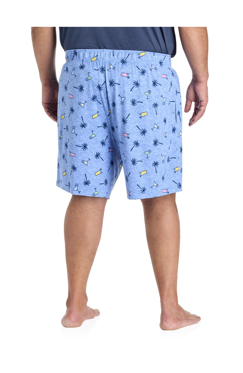Harbor Bay by DXL Big & Tall Tropical Drinks Printed Lounge Shorts, Alternate, color, Blue Multi