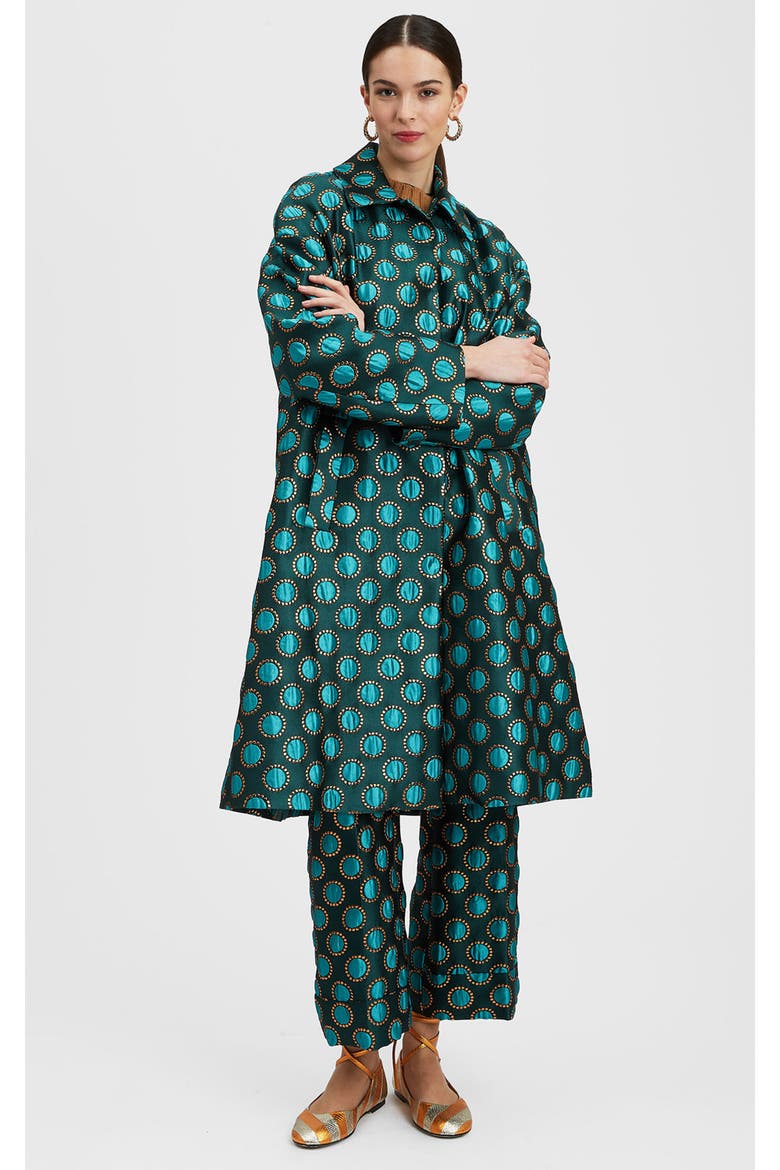 Boxy Coat, Main, color, Jacquard Winter Sun Emerald