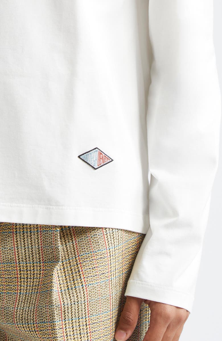 Bottega Veneta Light Long Sleeve Cotton Jersey T-Shirt, Alternate, color, Chalk