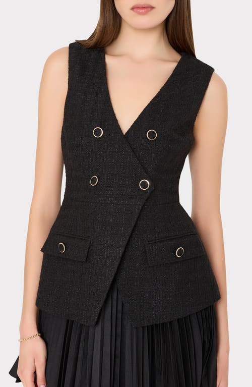 Milly Boucle Mixed Media Mini Dress In Black