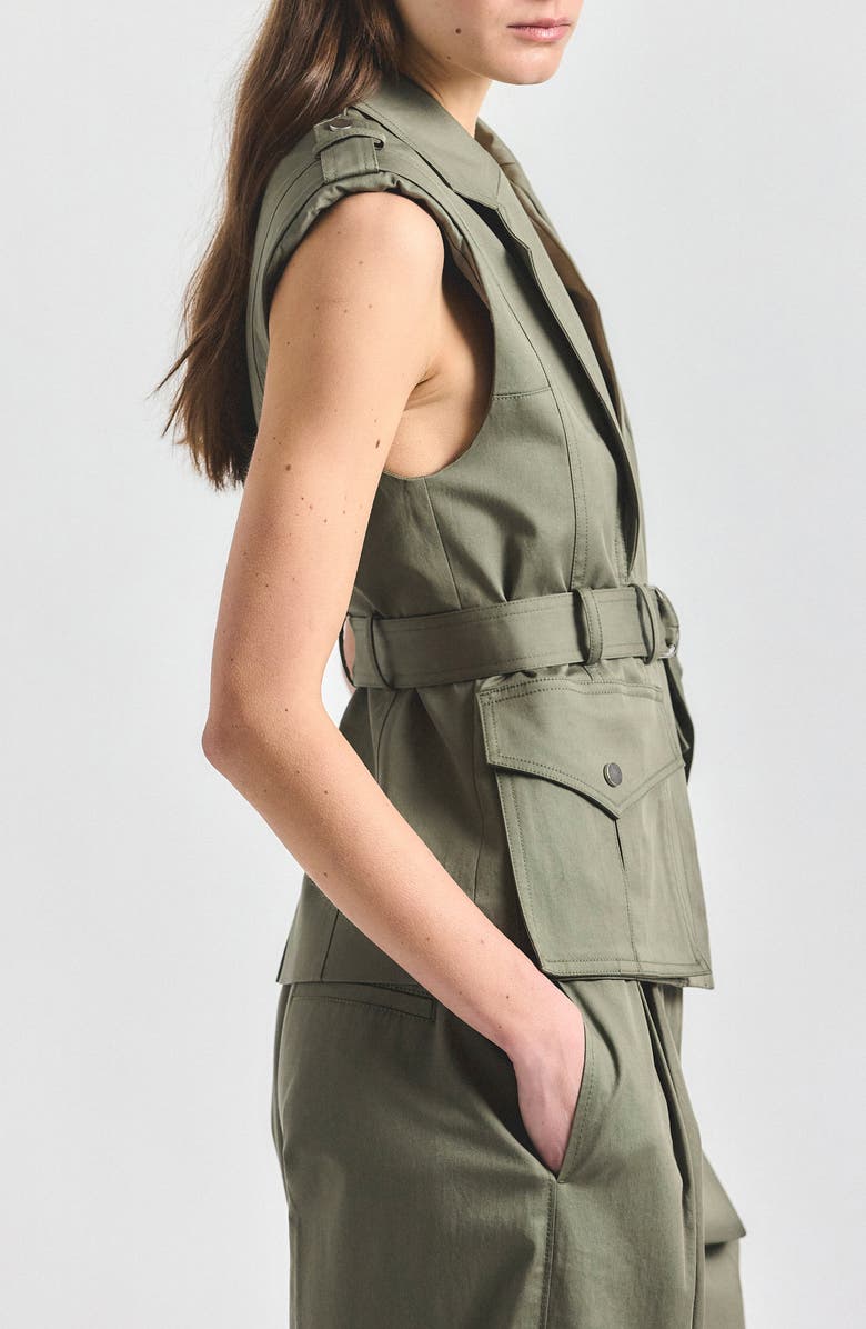 Derek Lam 10 Crosby Scottie Vest, Alternate, color, Dusty Olive