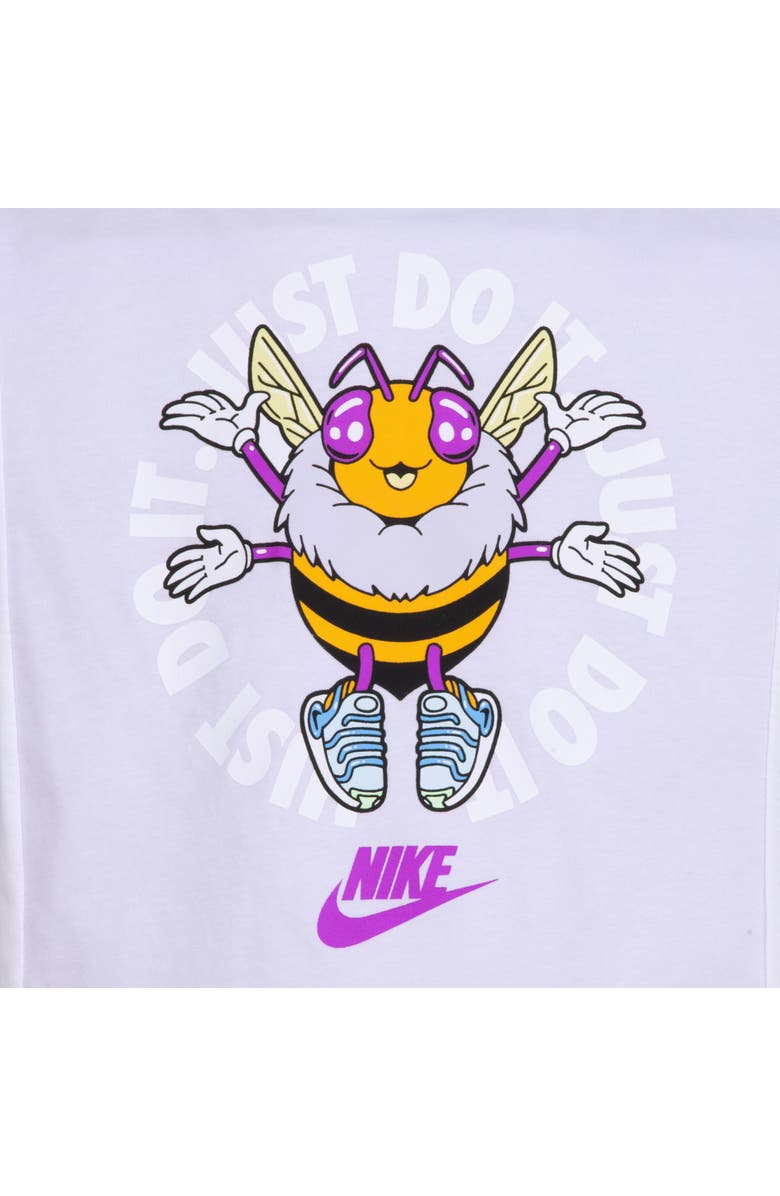 Nike Kids' Graphic T-Shirt & Bike Shorts Set, Alternate, color, Vivid Purple