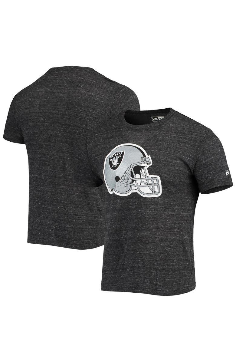 New Era Men's New Era Black Las Vegas Raiders Helmet Logo Tri-Blend T-Shirt, Alternate, color, Black