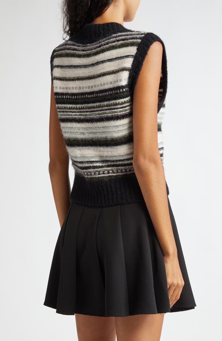 Ganni Stripe Sweater Vest, Alternate, color, 
