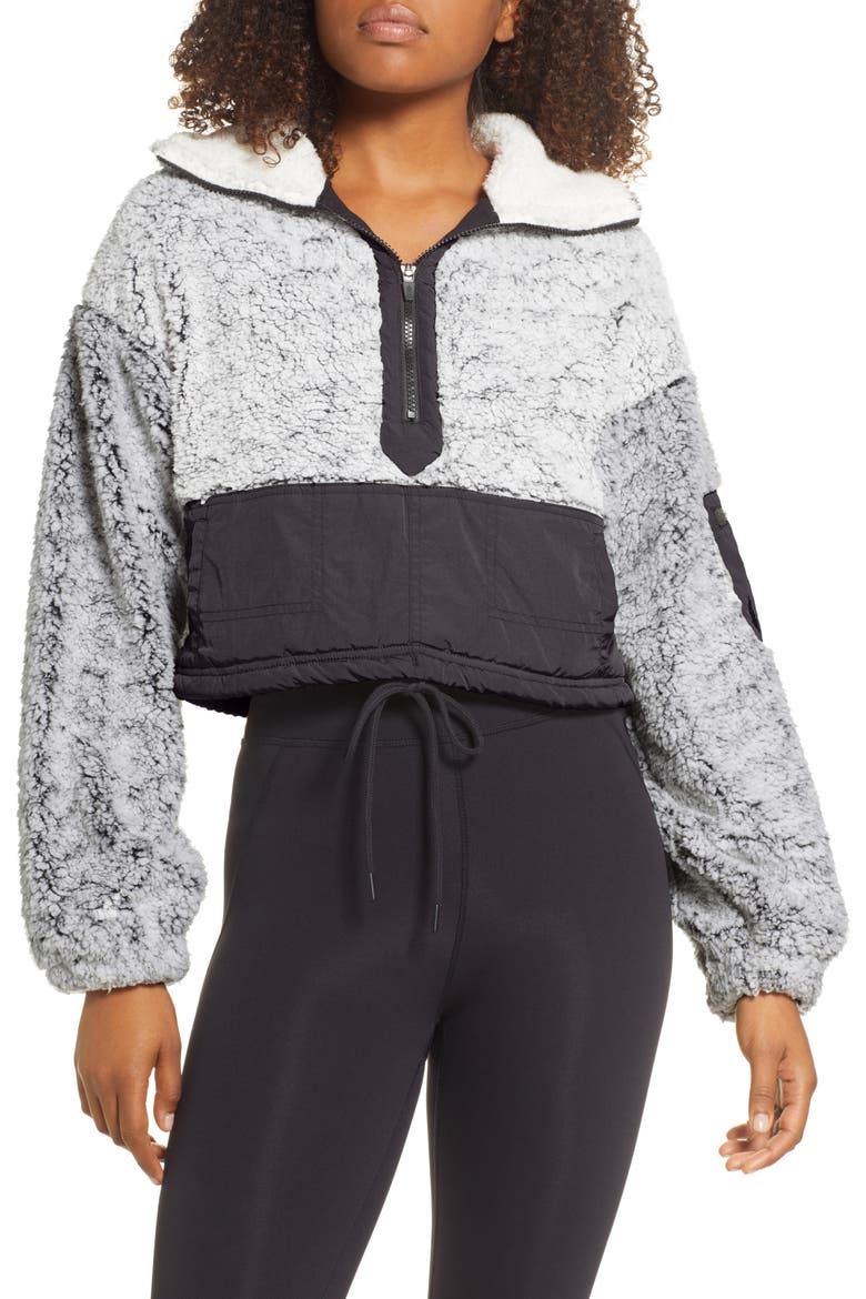 Free People FP Movement BFF Half Zip Pullover, Main, color, DARK GREY