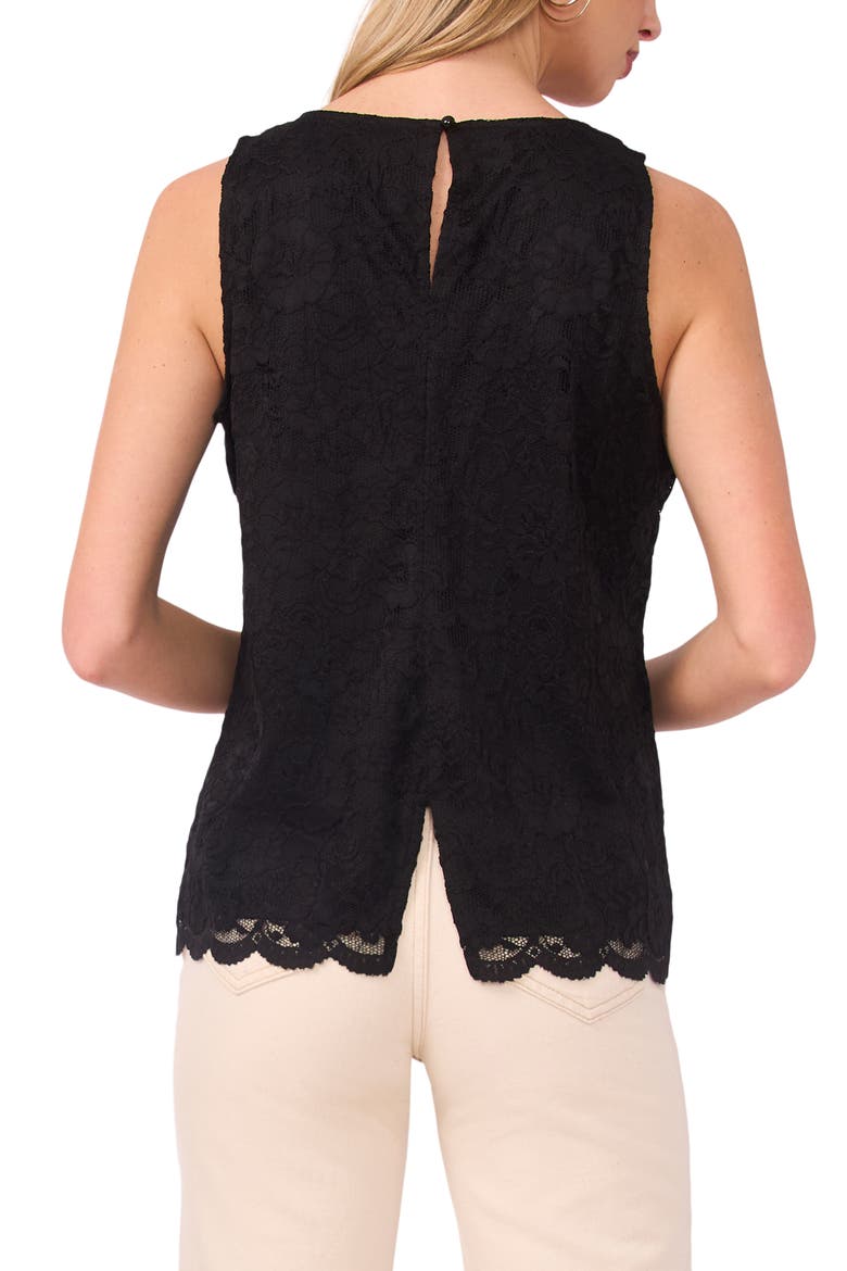 Lace Sleeveless Top, Alternate, color, RICH BLACK