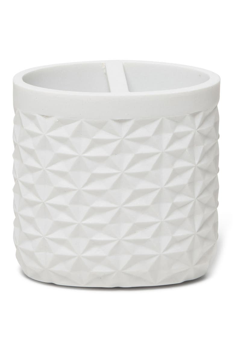 Quilted Toothbrush Holder, Main, color, WHITE