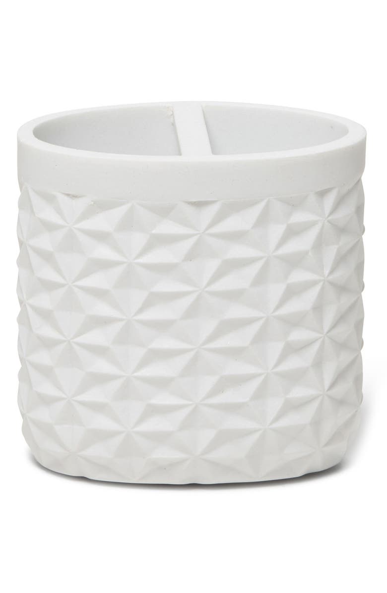 ROSELLI TRADING COMPANY Quilted Toothbrush Holder, Main, color, White