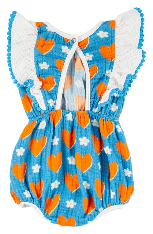 Miki Miette Isla Cotton Gauze Bubble Romper In Love Daisies