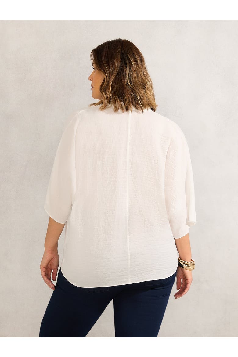 Dolman Sleeve Gathered Neck Top, Alternate, color, Ivory