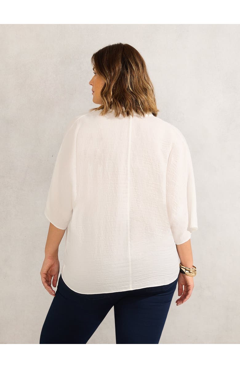 Live Unlimited Dolman Sleeve Gathered Neck Top, Alternate, color, Ivory