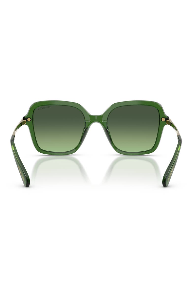 50mm Small Irregular Sunglasses, Alternate, color, TRANSPARENT DARK GREEN / GREEN
