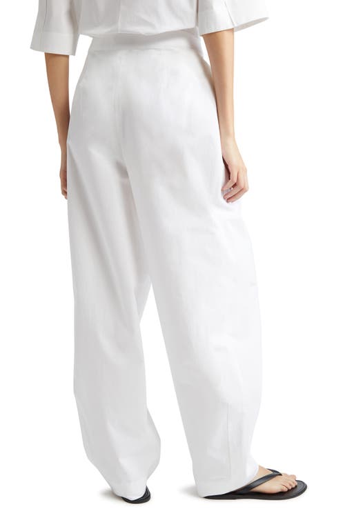 Partow Niles Carrot Leg Cotton Pants In White