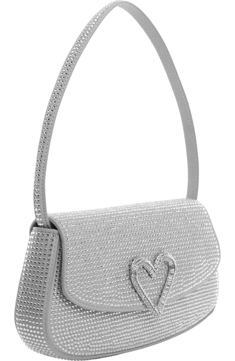 MANGO Crystal Heart Shoulder Bag, Alternate, color,