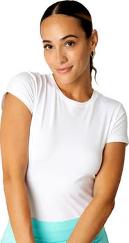 Sofibella UV Colors Short Sleeve Womens Tennis Shirt