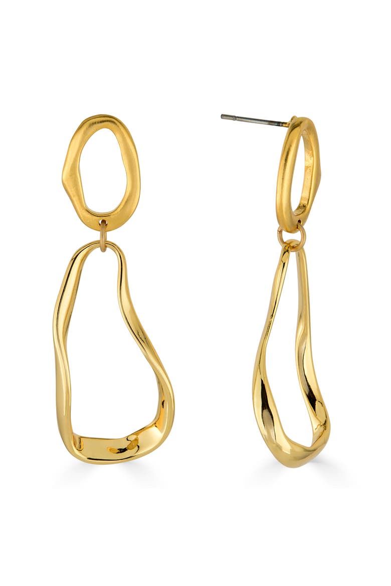 Organic Shape Earrings, Main, color, Gold