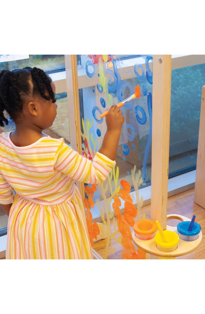 Kaplan Early Learning Company Easy to Grip Colored Chubby Brushes- Set of 30, Alternate, color, Multicolored