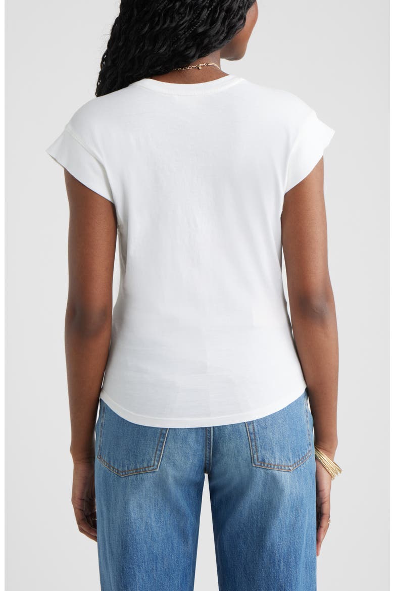 Pintuck Cotton T-Shirt, Alternate, color, WHITE