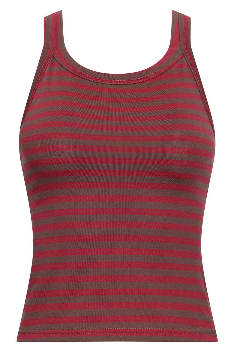Lucky Stripe Tank, Alternate, color, CHOCOLATE WINE