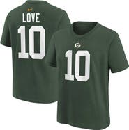 Nike Youth Nike Jordan Love Green Green Bay Packers Player Name & Number T-Shirt