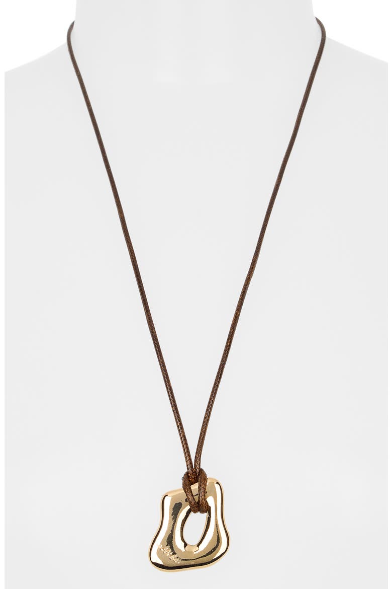 Molten Pendant Cord Necklace, Alternate, color, GOLD