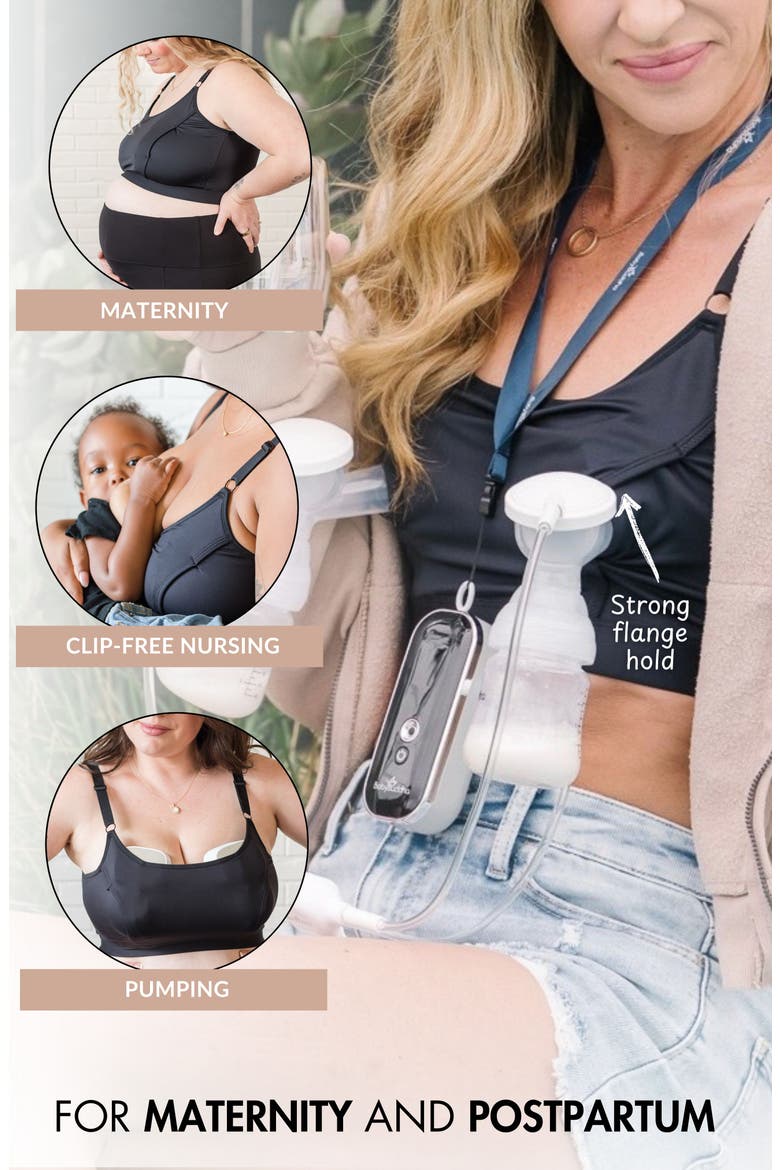 Amelia Pumping and Nursing Bralette, Alternate, color, Blush