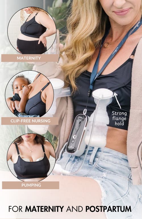 Davin & Adley Amelia Pumping And Nursing Bralette In Black