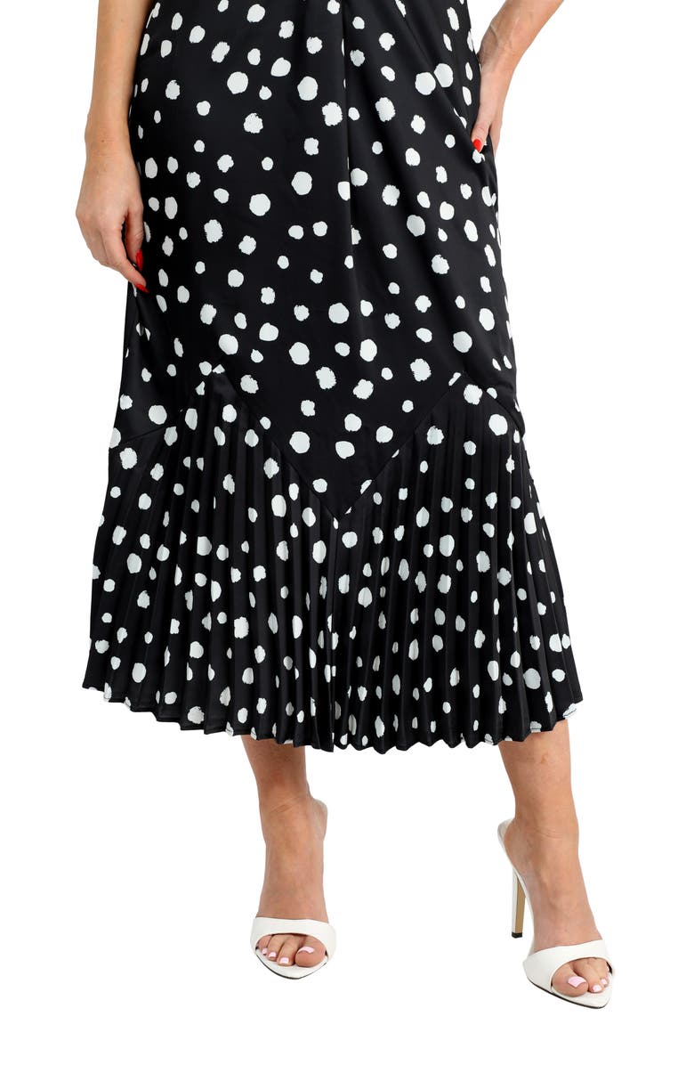 Adelyn Rae Tresora Pleat Midi Slipdress, Alternate, color,