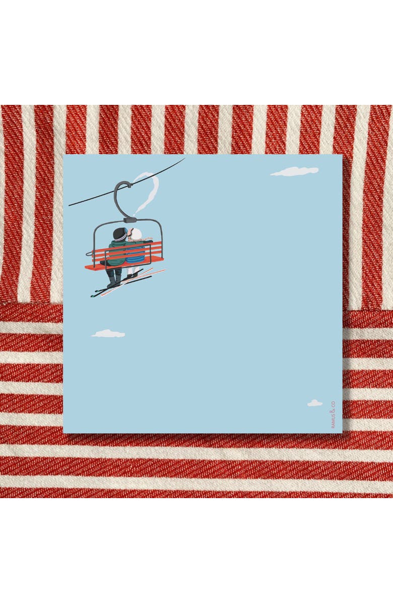 Ramus & Co Ski Love 6" x 6" Square Winter Notepad, Alternate, color, Multi-Pack