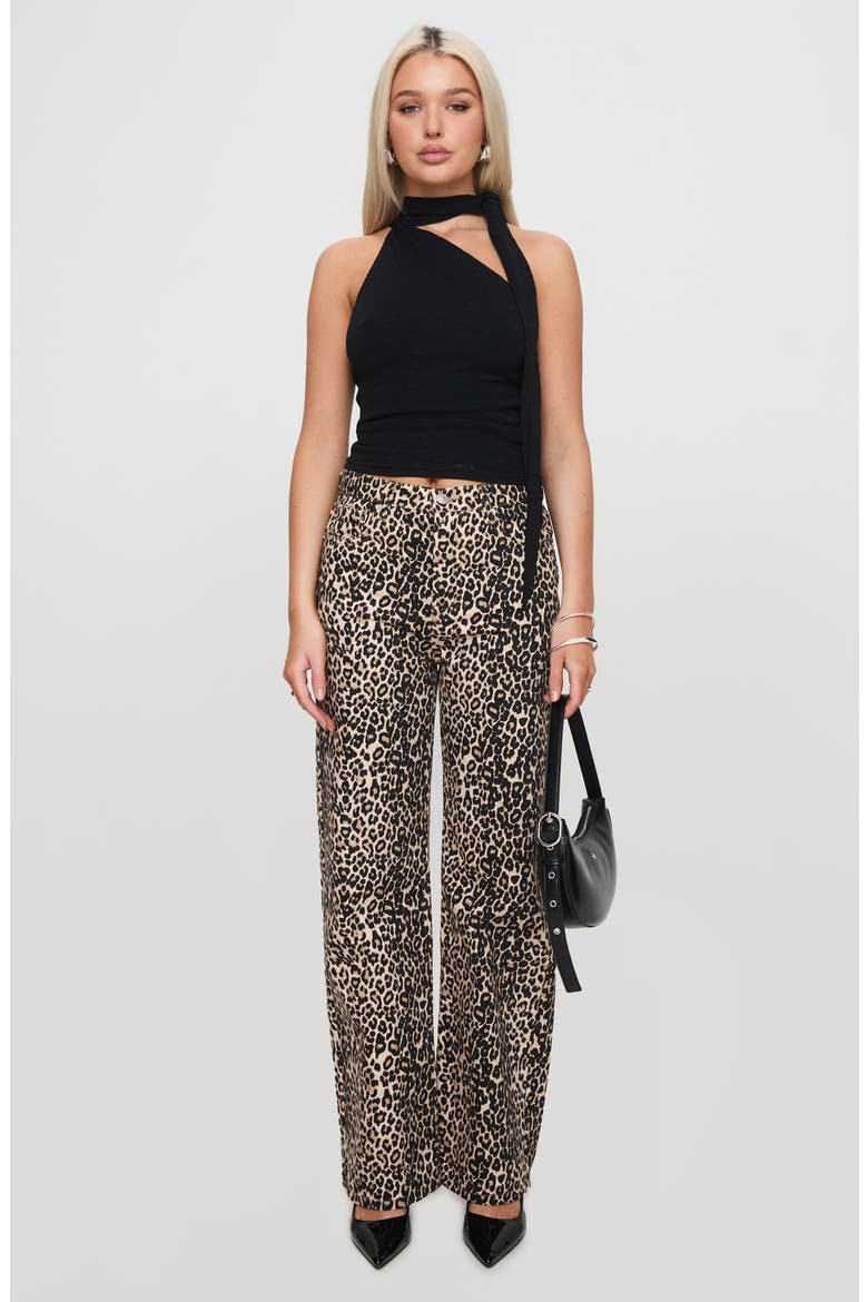 Anderstone Tie Neck Crop Top, Alternate, color, BLACK