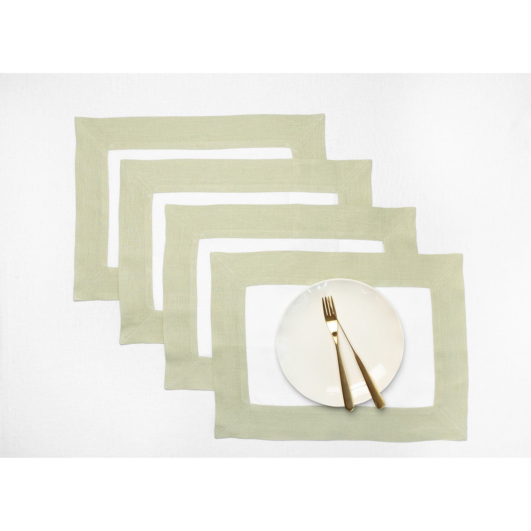 Sage Green and White