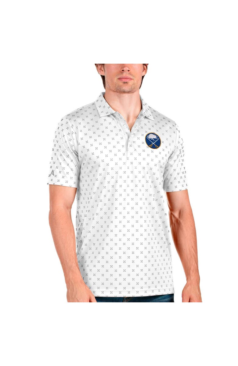 ANTIGUA Men's Antigua White Buffalo Sabres Spark Polo, Main, color, 