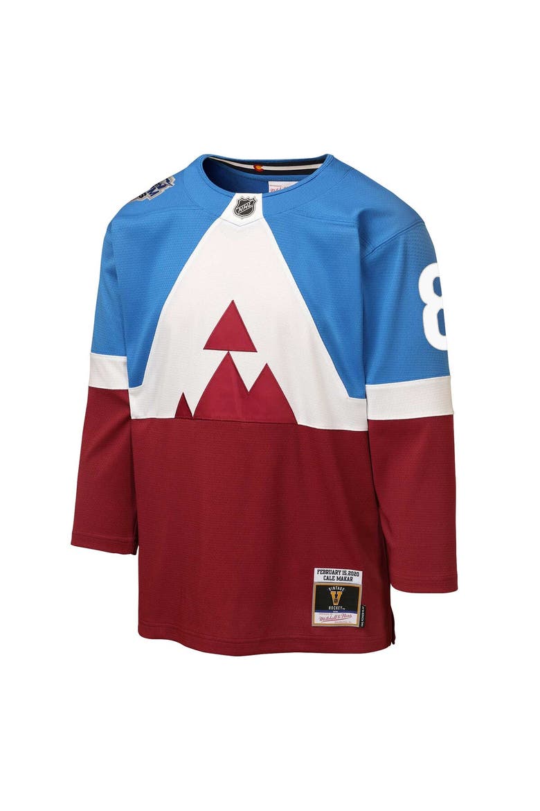 Youth Mitchell & Ness Cale Makar Blue/Burgundy Colorado Avalanche 2020 Stadium Series Power Play Jersey, Alternate, color, Blue