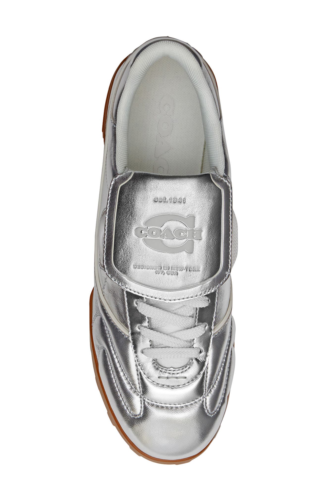 COACH Match Sneaker, Alternate, color, Silver