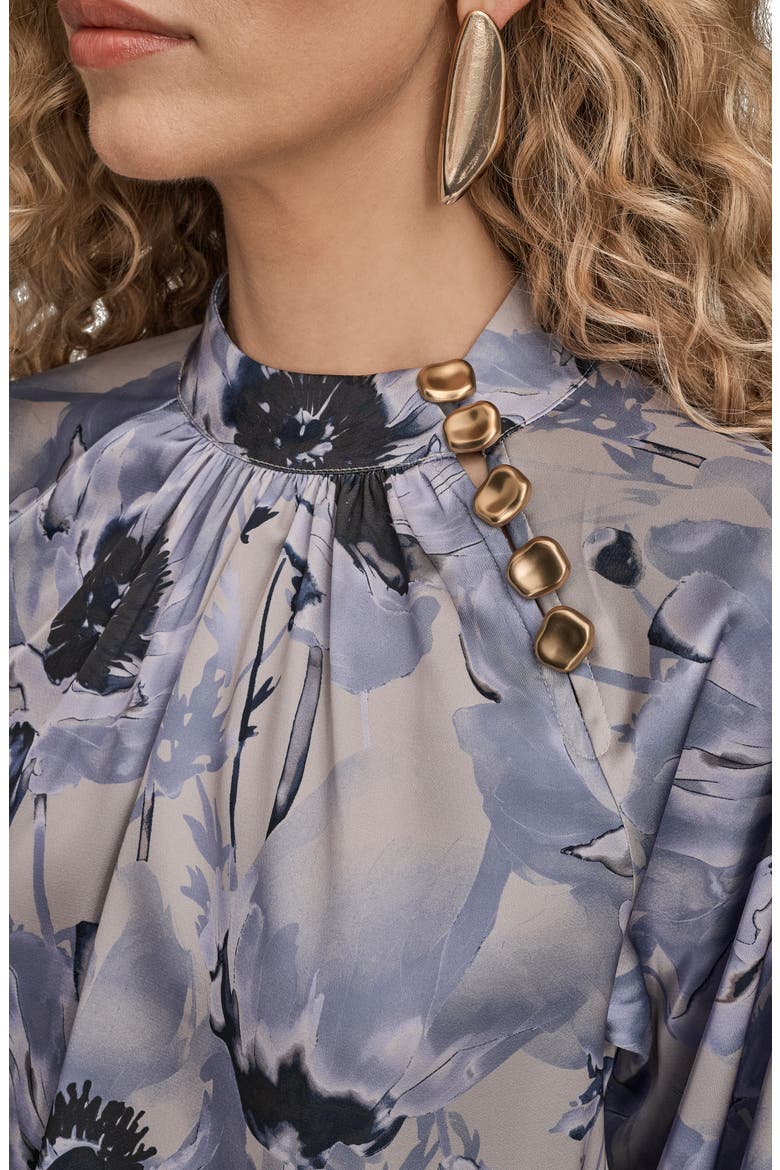 Floral Shoulder Button Long Sleeve Top, Alternate, color, VAPOR/ TEMPEST MULTI