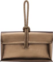 Nina Kaylee Metallic Faux Leather Clutch