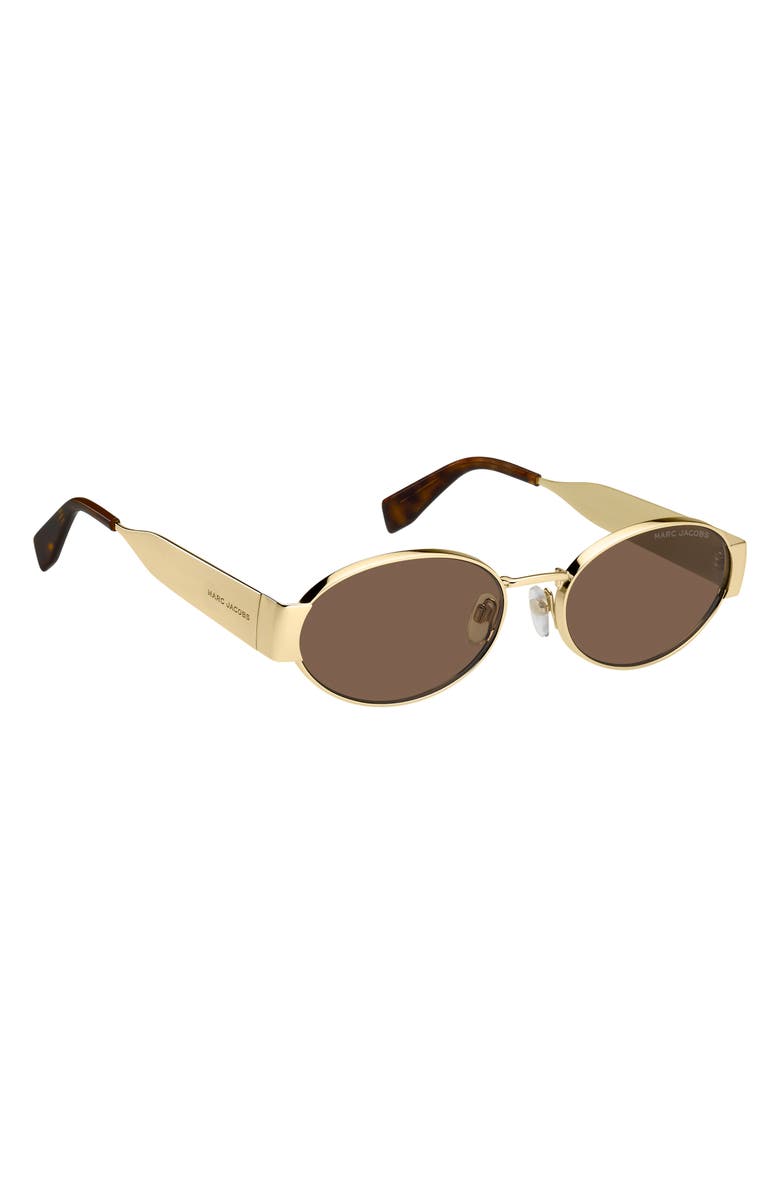 Marc Jacobs 58mm Oval Sunglasses, Alternate, color, Gold Brown