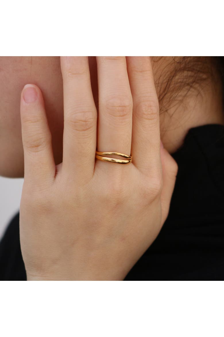 Split Shank Wave Ring, Alternate, color, Gold