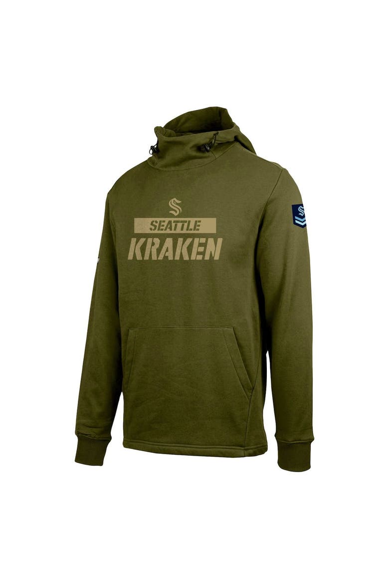 Men's Levelwear Green Seattle Kraken Delta Shift Pullover Hoodie, Alternate, color, Green