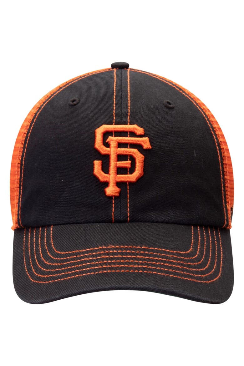 Men's '47 Black San Francisco Giants Trawler Clean Up Trucker Hat, Alternate, color, Black