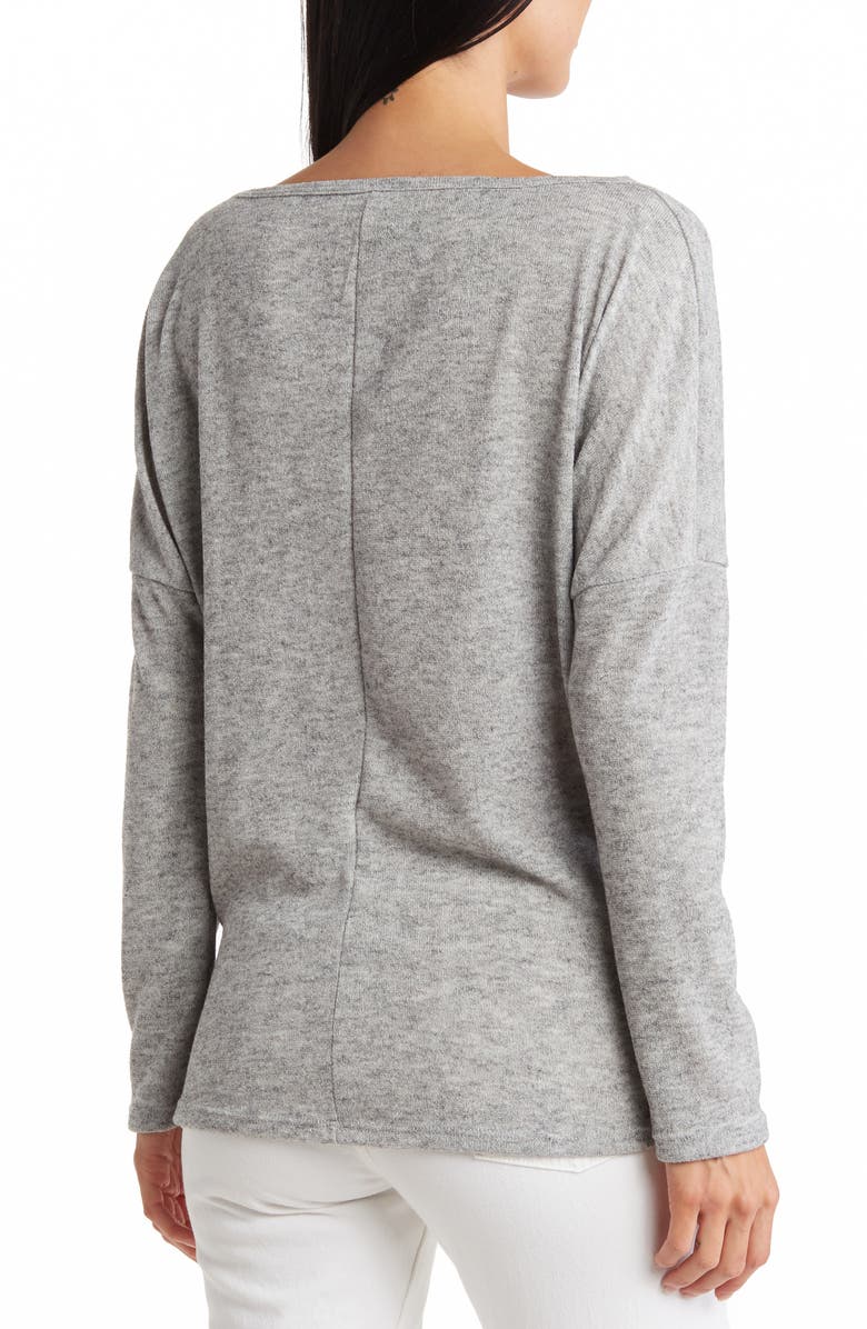 GO COUTURE Boatneck Dolman Sweater, Alternate, color, Ivory Print 1