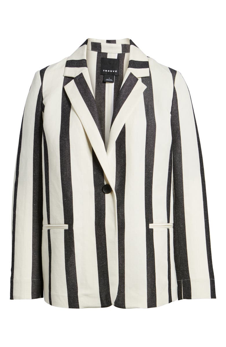 Trouvé Stripe Blazer, Alternate, color, 