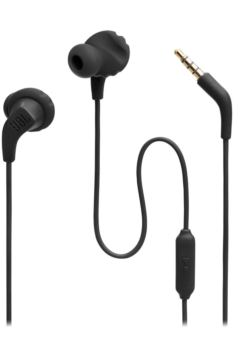 JBL Endurance Run 2 Waterproof Wired Sports In-Ear Headphones, Main, color, Black