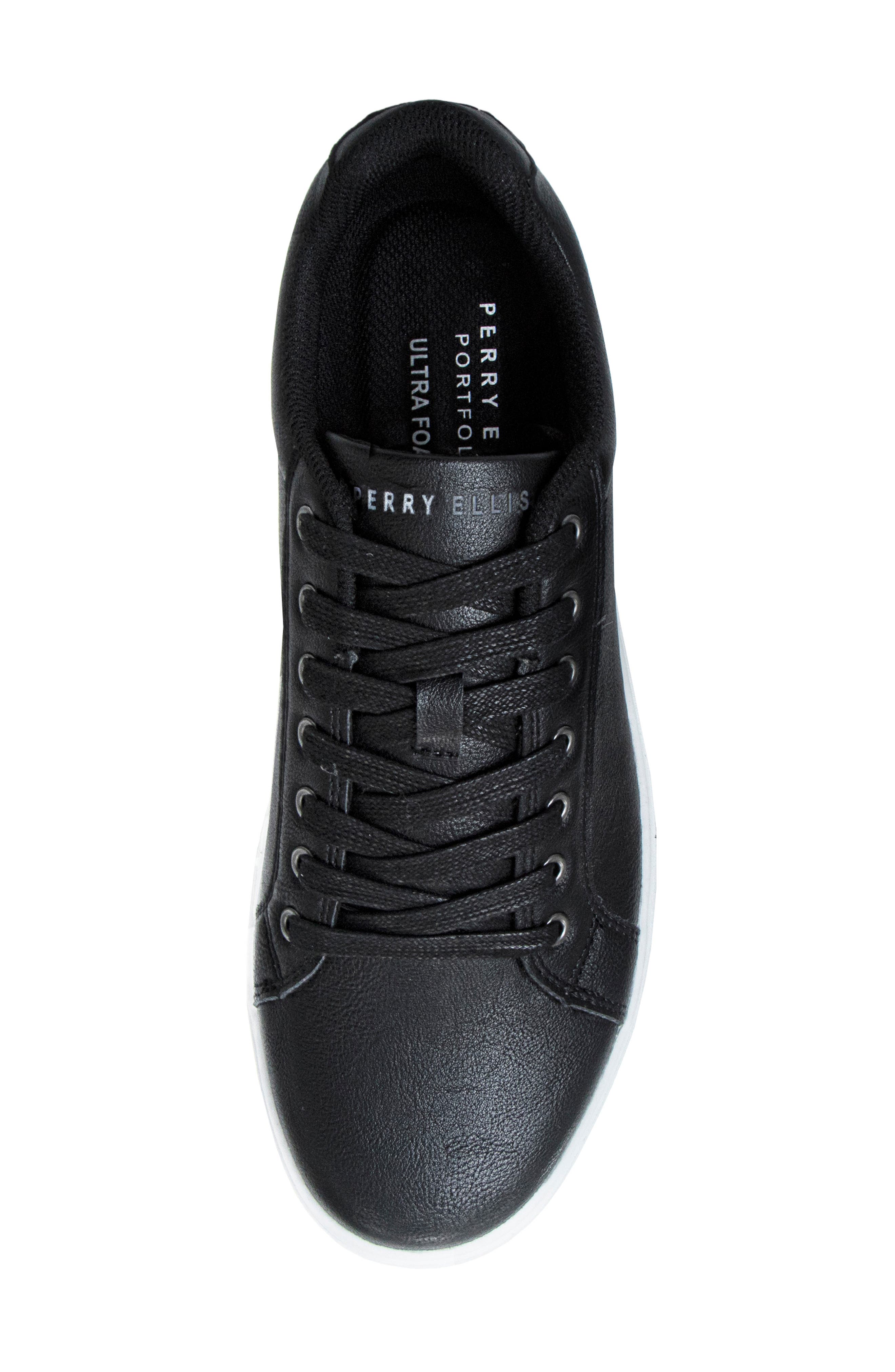 Perry Ellis Low Top Sneaker, Alternate, color, Black